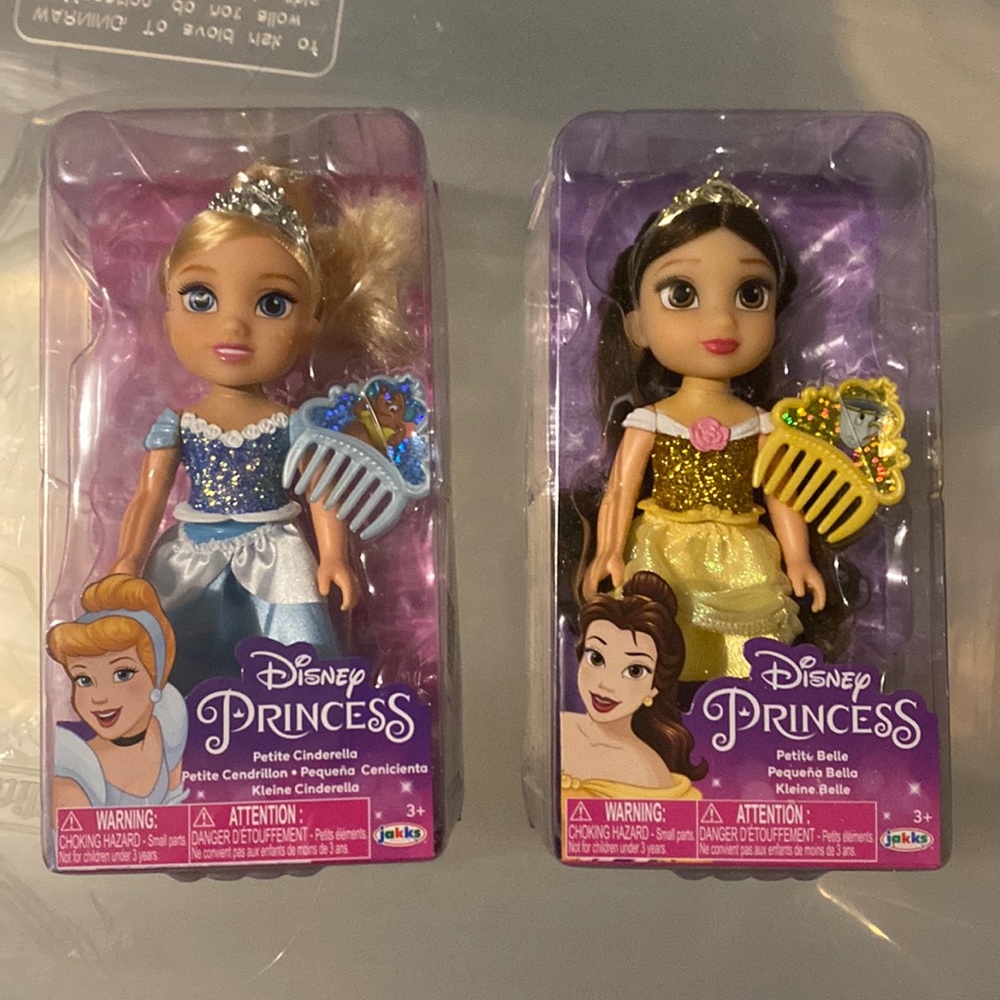 2 brand new Disney princess petite dolls